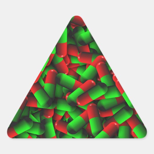 rode groene pillen sticker (Voorkant)