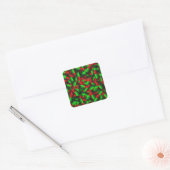 rode groene pillen vierkante sticker (Envelop)