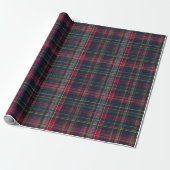  Rode Groene Plaid Tartan Vakantie Cadeaupapier (Uitgerold)