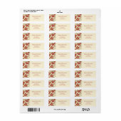 Rode Groene Poinsettia's Kerstmis Etiket (Full Sheet)