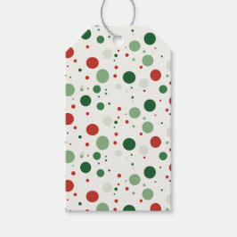 Rode & Groene Polka Dots Cadeaulabel