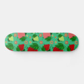 Rode groene roze aardbeien persoonlijk skateboard (Horizontaal)