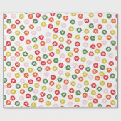 Rode groene roze Oranje gele Starburst geometrisch Cadeaupapier (Vlak)