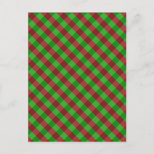 Rode & groene ruit glitter briefkaart (Voorkant)
