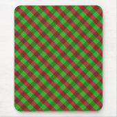 Rode & groene ruit glitter muismat (Voorkant)