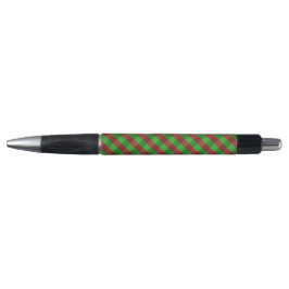 Rode & groene ruit glitter pen