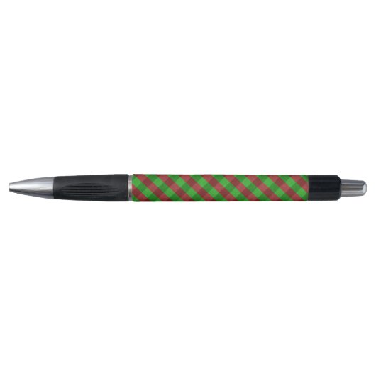 Rode & groene ruit glitter pen (Voorkant)