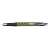 Rode & groene ruit glitter pen (Achterkant)