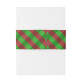 Rode & groene ruit glitter uitnodigingen wikkel (Achterkant Voorbeeld)