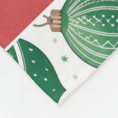 Rode & Groene Sieraden Kerst Naam Fleece Deken (Hoek)