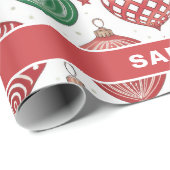 Rode & Groene Sieraden Sterren Kerstmis Cadeaupapier (Rol Hoek)