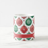 Rode & Groene Sieraden Sterren Kerstmis Koffiemok (Center)