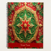 Rode Groene Sierlijke Feestdagen Planner (Voorkant)
