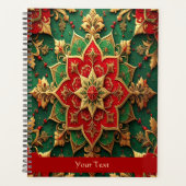 Rode Groene Sierlijke Feestdagen Planner (Voorkant)