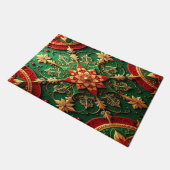Rode Groene Sierlijke Kerstmat Deurmat (Schuin)