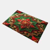 Rode Groene Sierlijke Kerstmat Deurmat (Schuin)