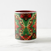 Rode Groene Sierlijke Kerstmug Mok (Midden)