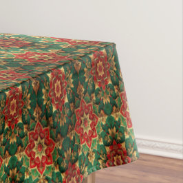 Rode Groene Sierlijke Kersttafelkleed Tafelkleed
