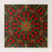 Rode Groene Sierlijke Legpuzzel (Horizontaal)