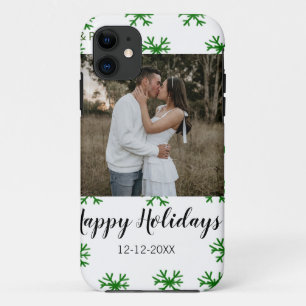 rode groene sneeuwvlokken tekst foto vrolijk kerst Case-Mate iPhone case