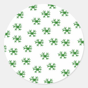 rode groene sneeuwvlokken tekst foto vrolijk kerst ronde sticker