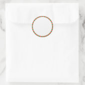 Rode groene snoep Cane Border Christmas Ronde Sticker (Tas)