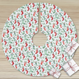 Rode Groene Sokken Kerstmis Holly Kerstboom Rok
