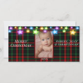  rode groene spelsterlatielampjes Voeg foto toe Feestdagenkaart (Voorkant)