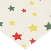 Rode Groene Sterpatroon Whimsical Moderne Kerstmis Lange Tafelloper (Hoek)