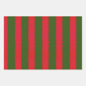 Rode groene stip streeppatroon inpakpapier vel (Voorkant 2)