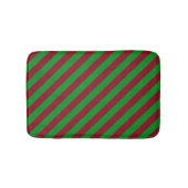 Rode & groene strepen glitters badmat (Voorkant)