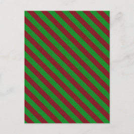 Rode & groene strepen glitters briefkaart