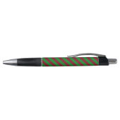 Rode & groene strepen glitters pen (Bovenkant)