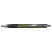 Rode & groene strepen glitters pen (Achterkant)