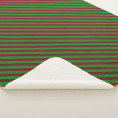 Rode & groene strepen glitters sherpa deken (3/4)