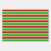Rode groene strepen stippen Vrolijke kersttypograf Inpakpapier Vel (Voorkant)