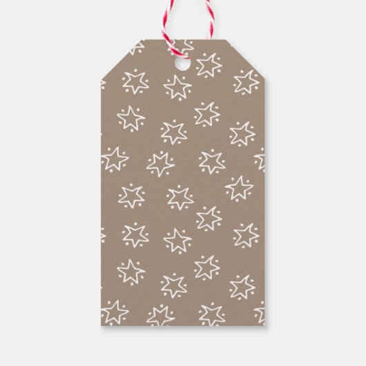 Rode Groene String Lights Kerstvakantie Cadeaulabel (Achterkant)