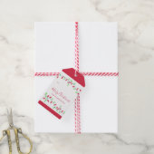 Rode Groene String Lights Kerstvakantie Cadeaulabel (Met Touw)