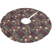 Rode Groene Tartan Bloemen Feestelijke Kerstmis Kerstboom Rok (Gekanteld)