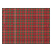 Rode groene tartan geruite monogram tafelkleed (Voorkant (Horizontaal))