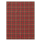 Rode groene tartan geruite monogram tafelkleed (Voorkant)