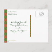 Rode Groene Tegels Custom Merry Christmas Briefkaa Briefkaart (Achterkant)