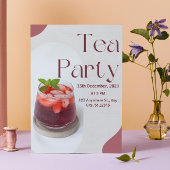 Rode Groene Thee Party Uitnodiging