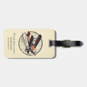  rode groene tweedekker gepersonaliseerd bagagelabel (Achterkant horizontaal)