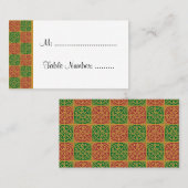 Rode Groene Vakantie Fleur de Lis Aangepaste Tafel Plaatskaartje (Voorkant / Achterkant)