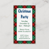 Rode Groene Vakantie Party Invitation Visitekaartj Informatiekaartje (Achterkant)