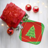 Rode groene vierkant Joyoux Noel Paper Bord