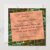 Rode groene vlek, krassen, slijp- of wandeffecten kaart (Achterkant)