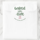 Rode groene vlek met liefdeshomemade, sticker (Tas)