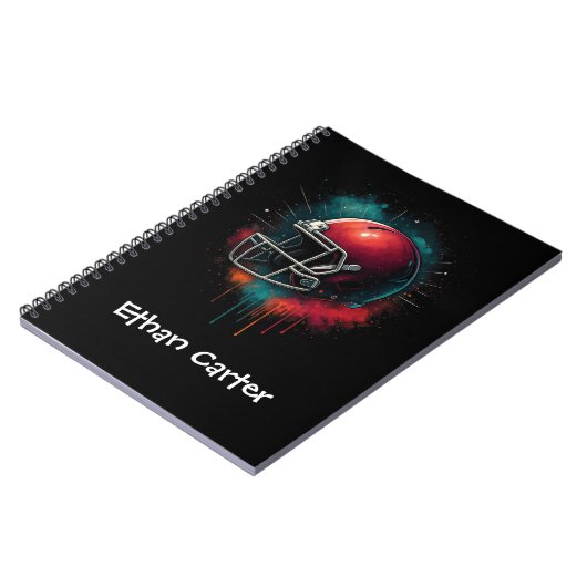 Rode Groene Voetbalhelm School Notitieboek (Linkerzijde)